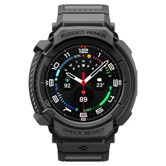Capa Spigen Rugged Armor Pro para Samsung Galaxy Watch8 Classic, Preta Mate ACS10013