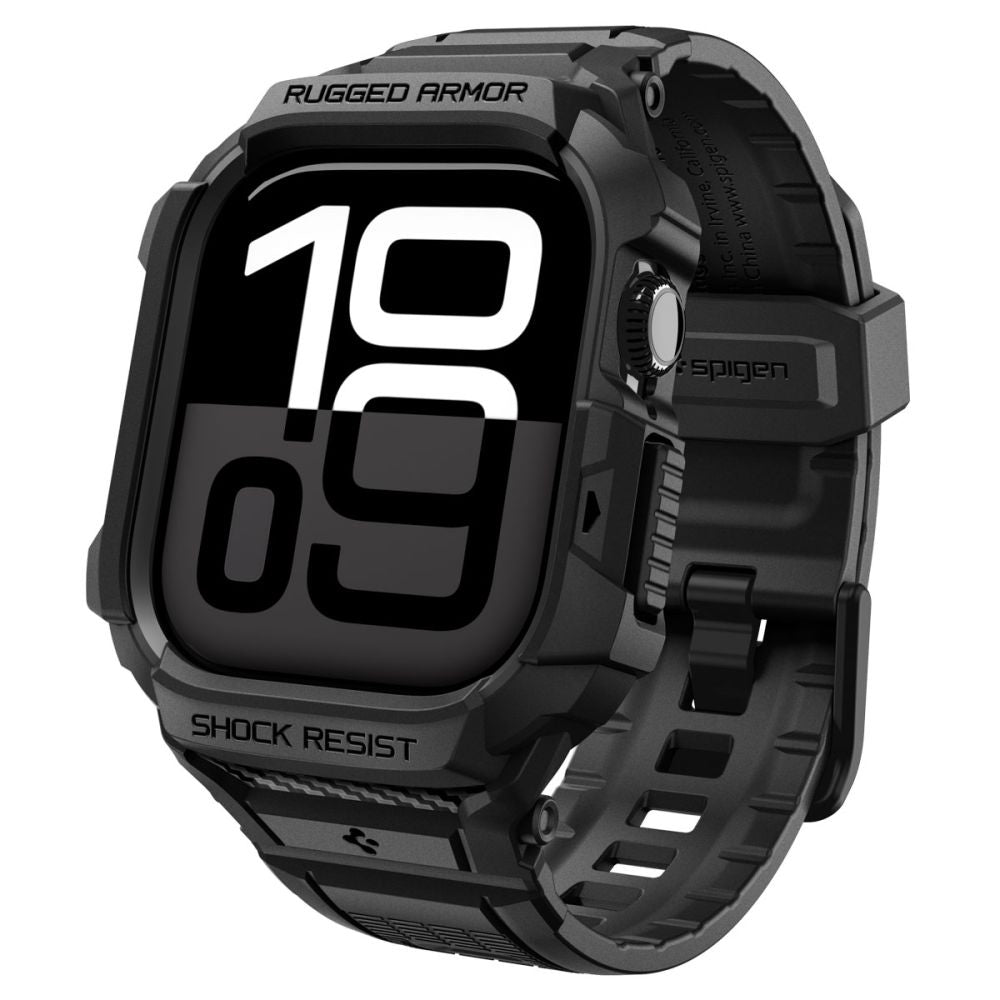 Capa Spigen Rugged Armor Pro V2 para Apple Watch Series 10 / 11 42mm, Preta Mate ACS10494