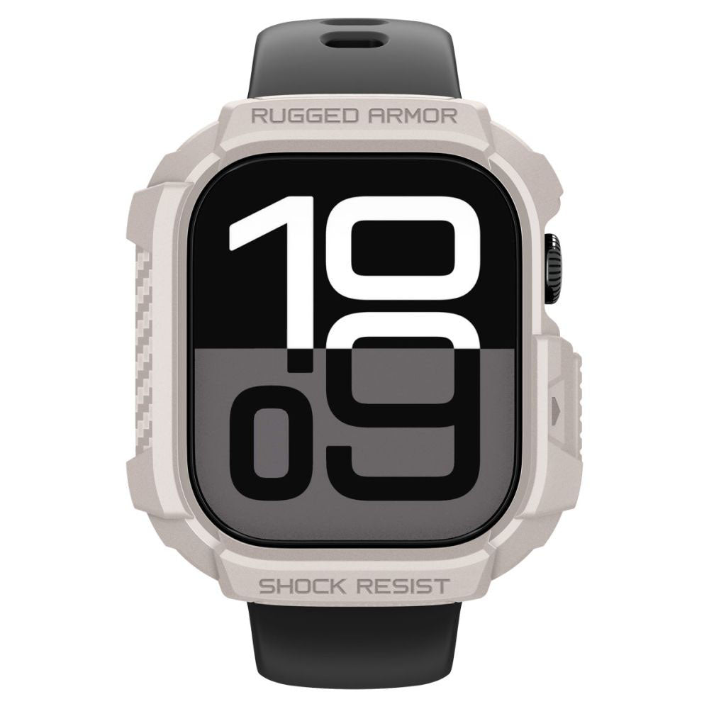 Capa Spigen Rugged Armor V2 para Apple Watch Series 10 / 11 42mm, Bege ACS10493