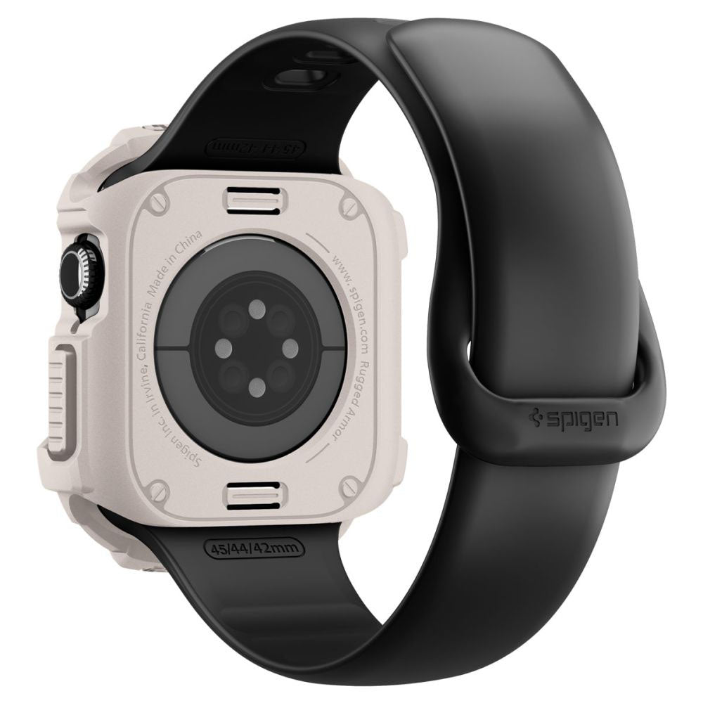 Capa Spigen Rugged Armor V2 para Apple Watch Series 10 / 11 42mm, Bege ACS10493