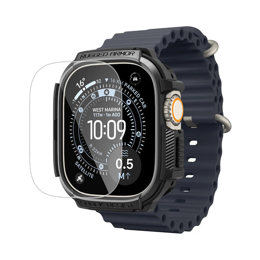 Capa Spigen Rugged Armor com Protetor de Ecrã para Apple Watch Ultra Series, Preta ACS11414