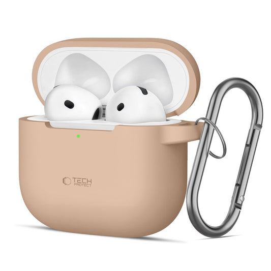 Capa Tech-Protect Silicone Hook para Apple AirPods 4, Bege