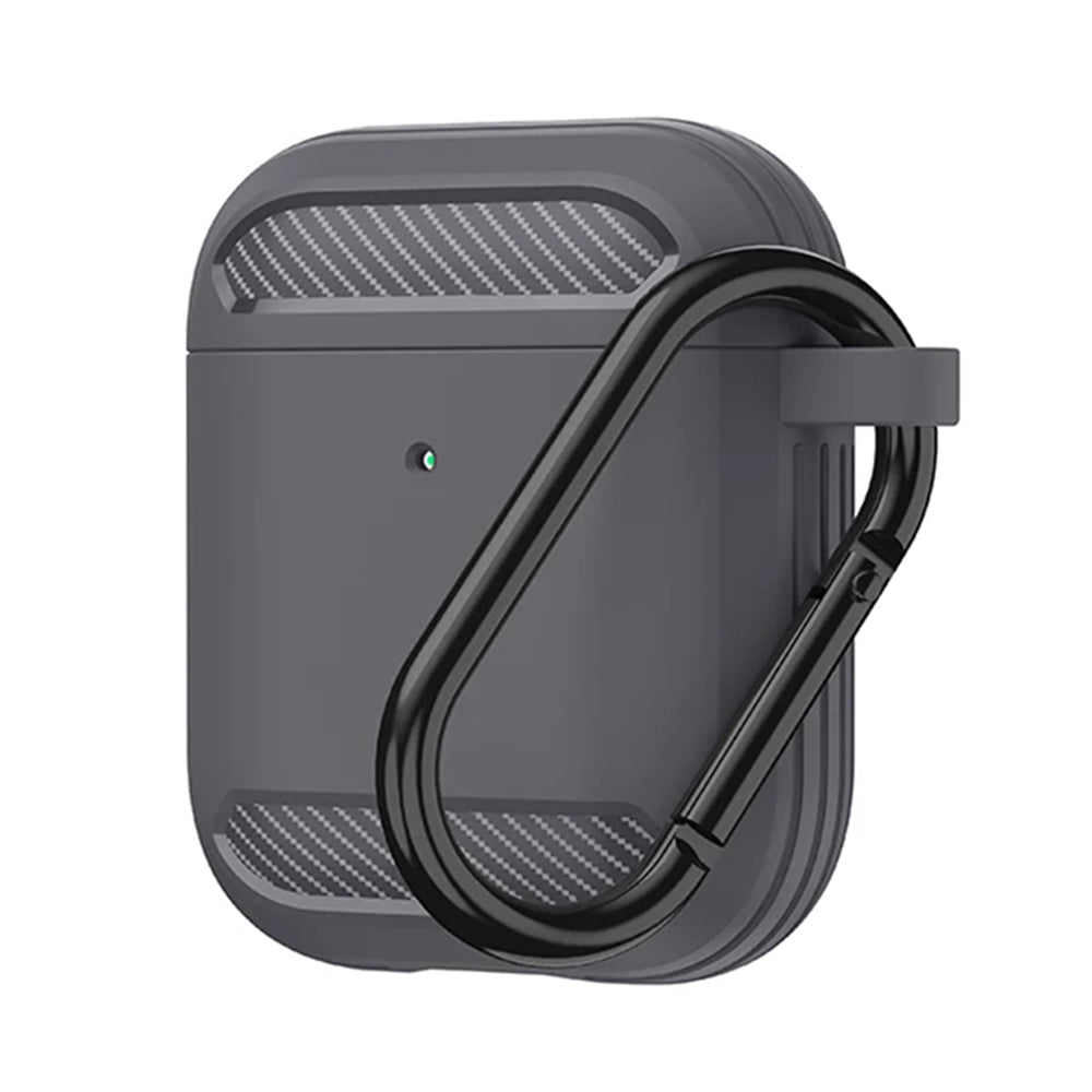 Capa Techsuit Carbon para Apple AirPods Gen 2 / Gen 1, Cinzento
