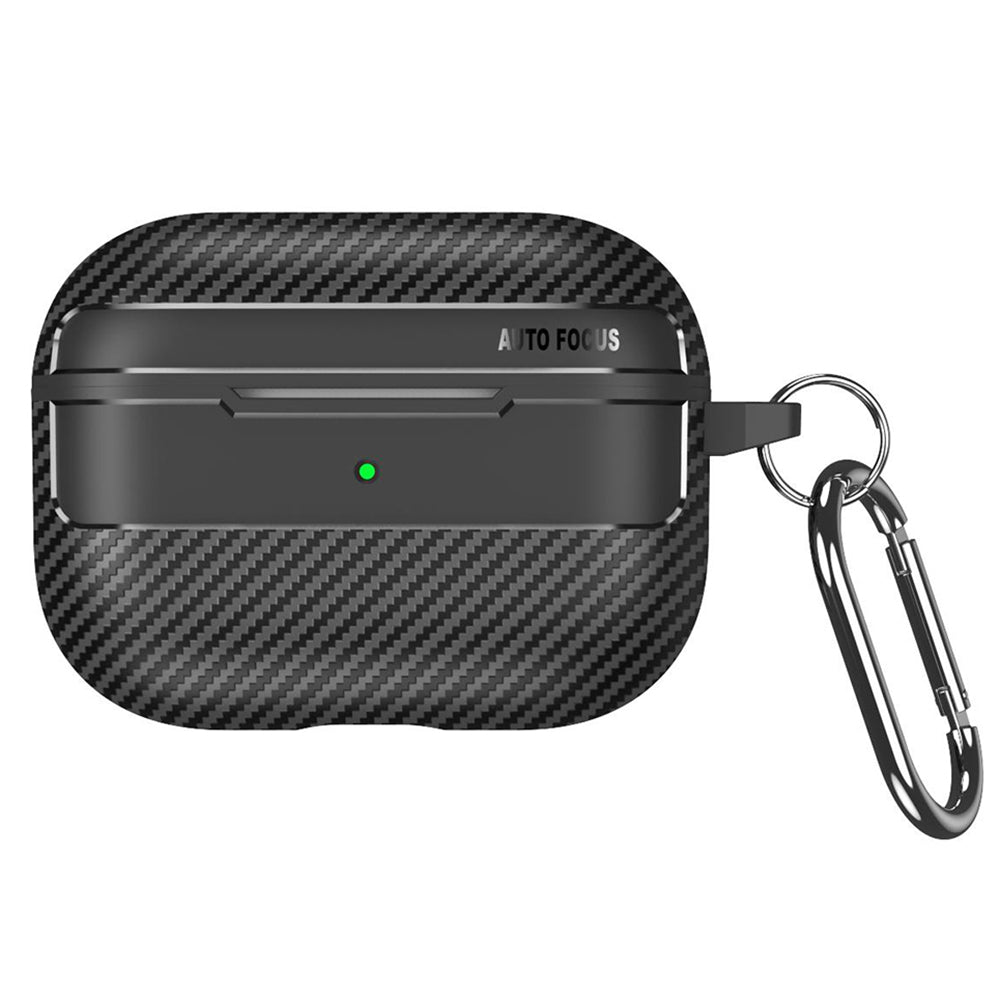 Capa Techsuit CarbonFiber para Apple AirPods Pro Series, Preta
