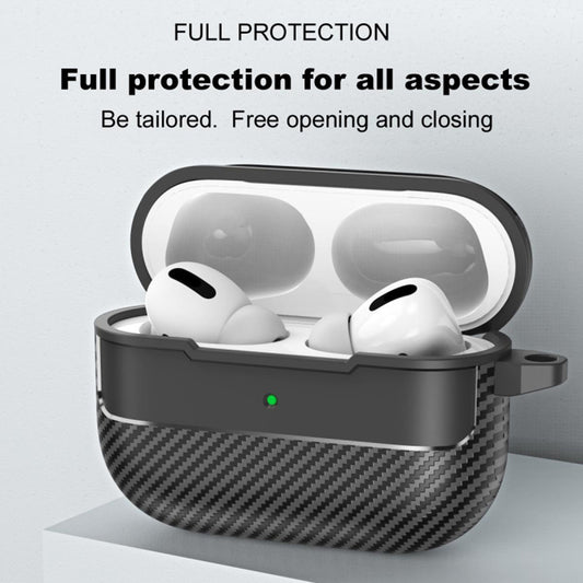 Capa Techsuit CarbonFiber para Apple AirPods Pro 3, Preta