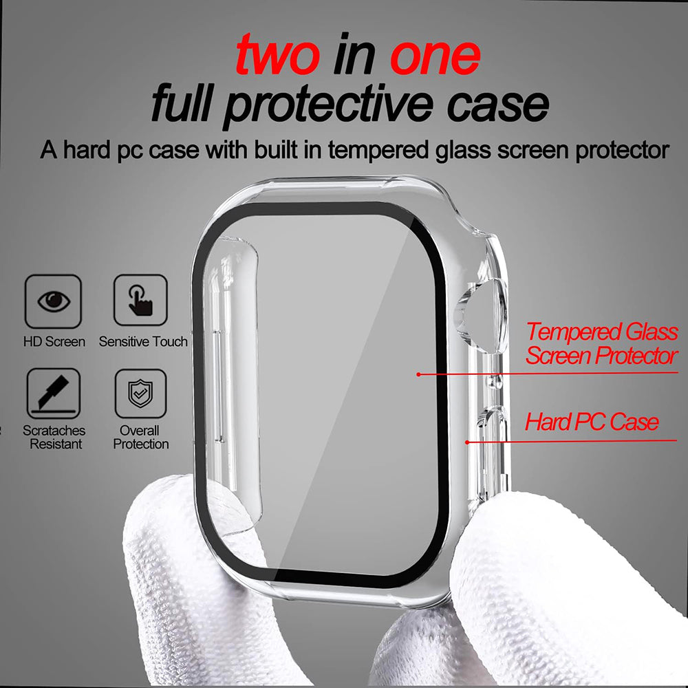 Techsuit Defense360 Pro Case for Apple Watch 7 45mm Series, Transparent