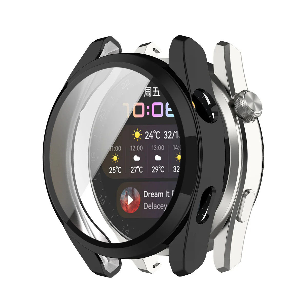 Capa Techsuit Defense360 Pro para Huawei Watch 3, Preta
