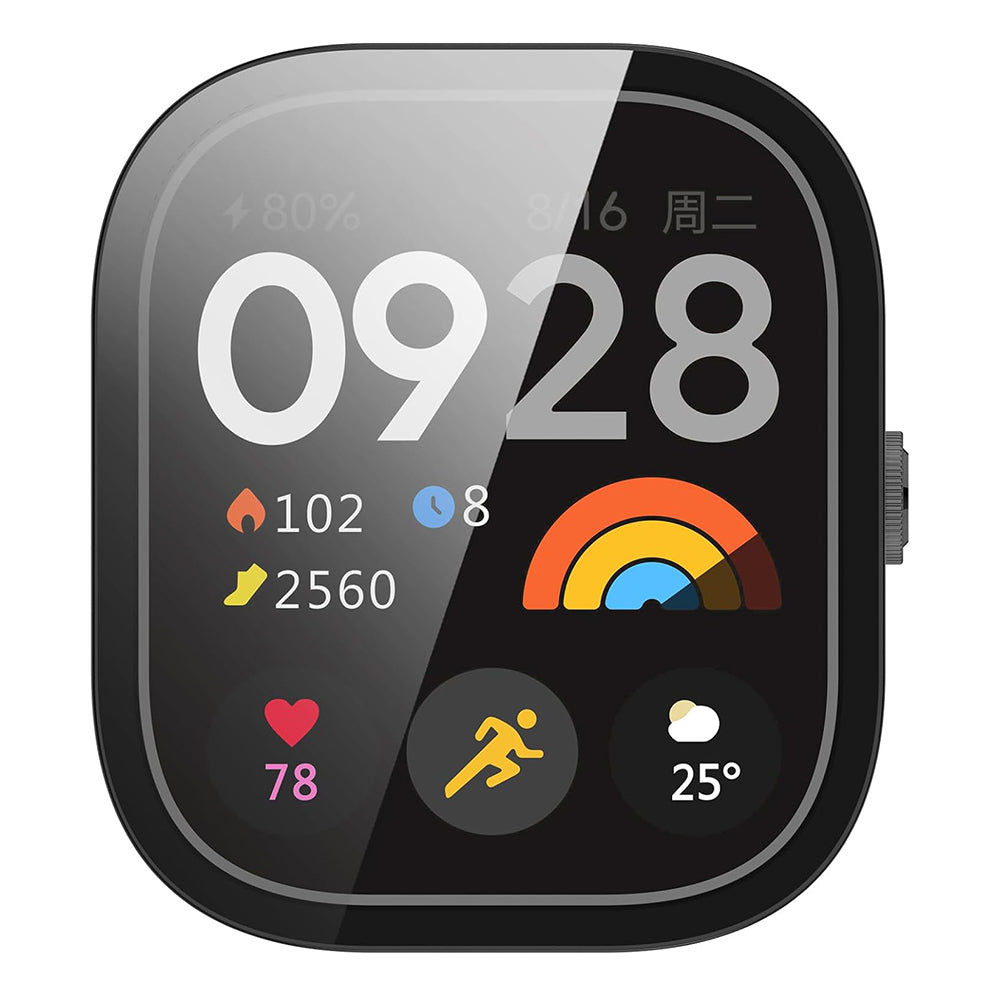Capa Techsuit Defense360 Pro para Xiaomi Redmi Watch 4, Preta