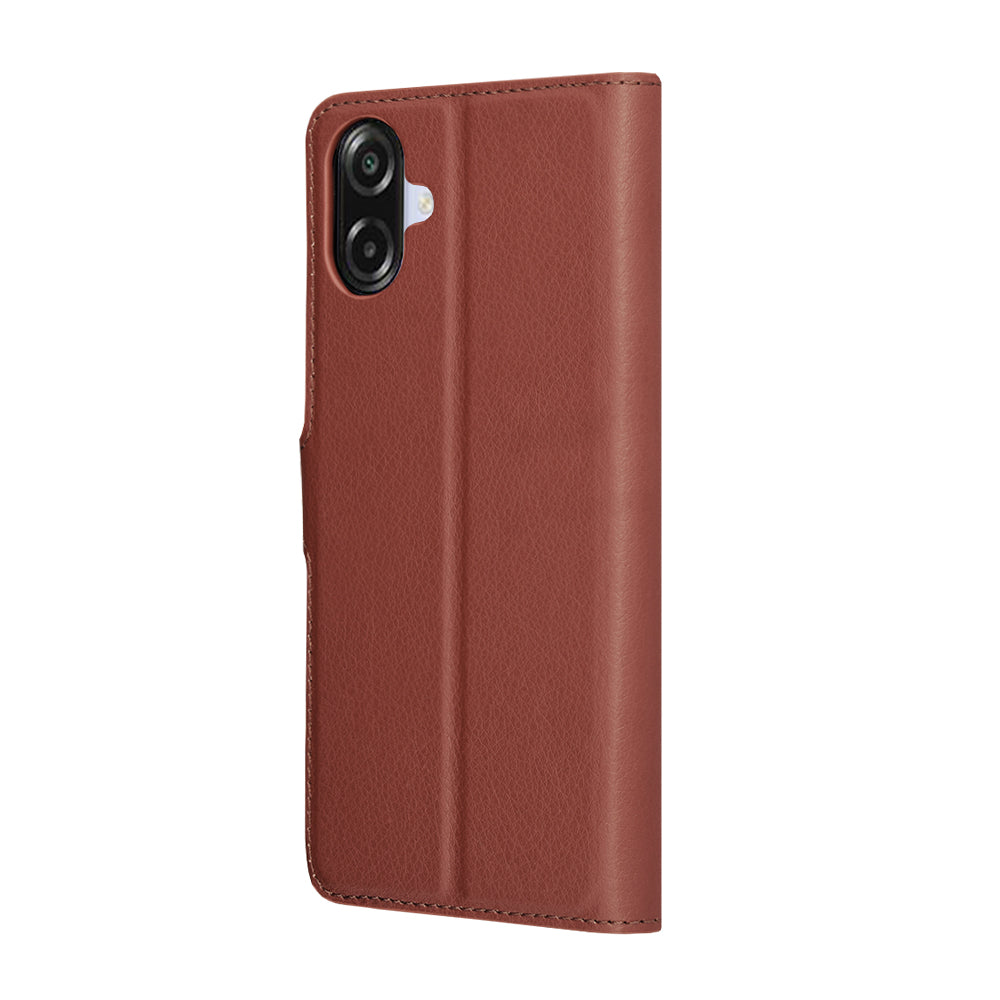 Capa para Samsung Galaxy A07 4G A075, Techsuit, Leather Folio, Castanha