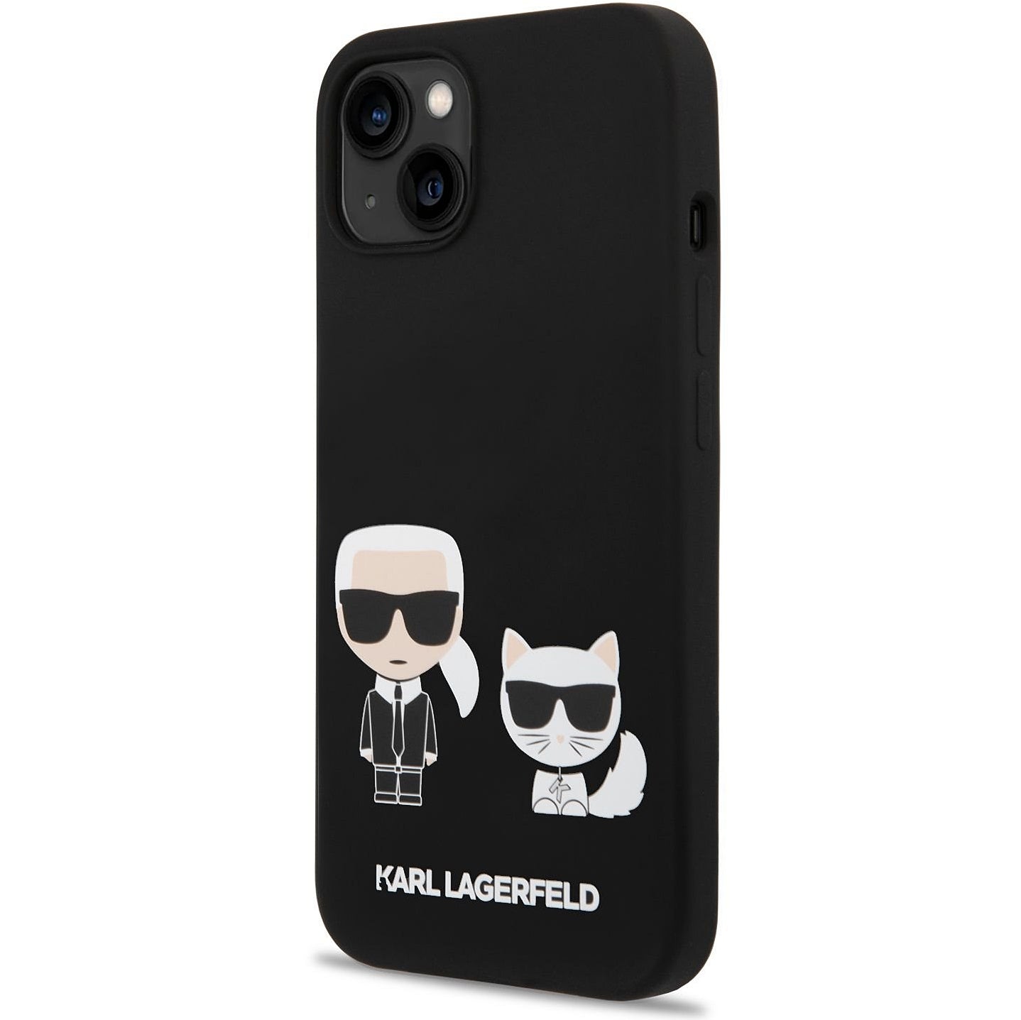 Capa MagSafe para Apple iPhone 14 Plus, Karl Lagerfeld, Silicone Karl & Choupette, Preta