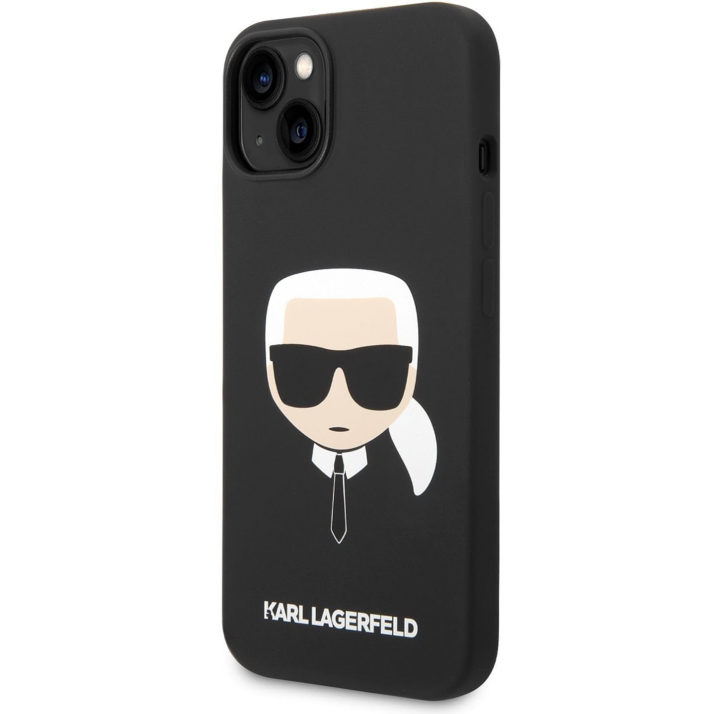Capa MagSafe para Apple iPhone 14 Plus, Karl Lagerfeld, Silicone Líquido Karl Head, Preta