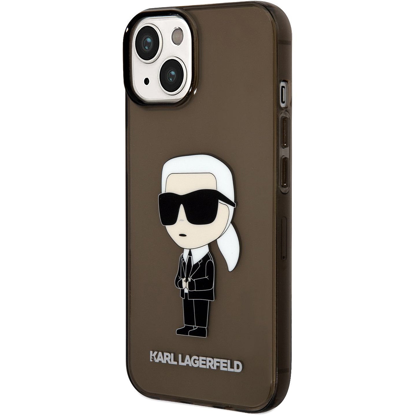 Capa para Apple iPhone 14 Plus, Karl Lagerfeld, IML Ikonik NFT, Preta Transparente