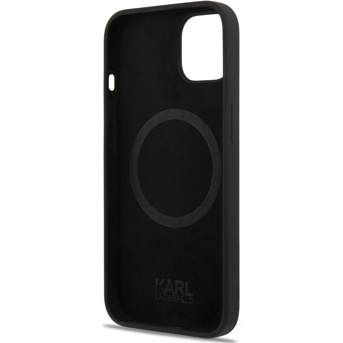 Capa MagSafe para Apple iPhone 14 Plus, Karl Lagerfeld, Silicone Karl & Choupette, Preta