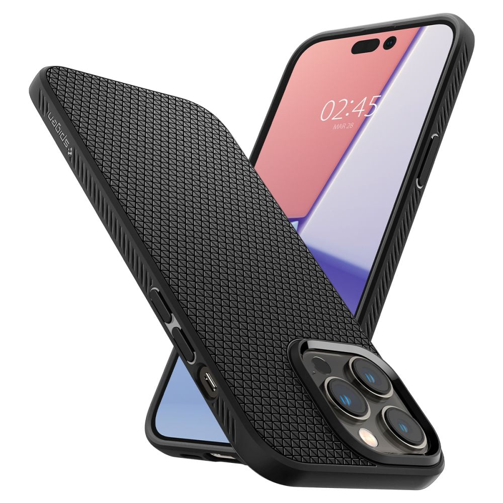 Capa para Apple iPhone 14 Pro Max, Spigen, Liquid Air Matte, Preta ACS04813
