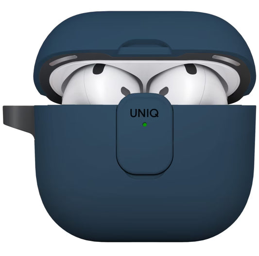 Capa UNIQ Clyde para Apple AirPods 4, Azul Preta