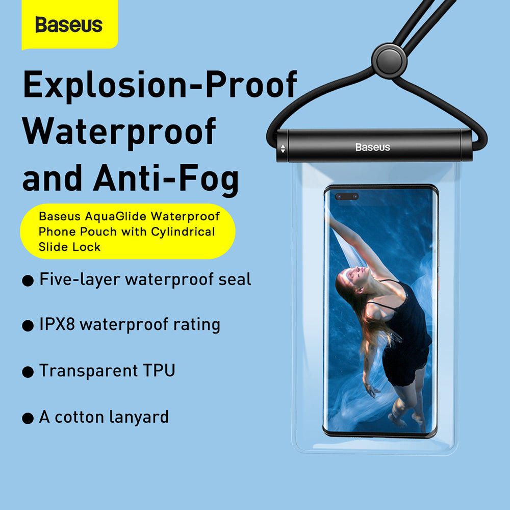 Capa Universal Waterproof, Baseus, AquaGlide Cylindrical, Preta P60263701113-00