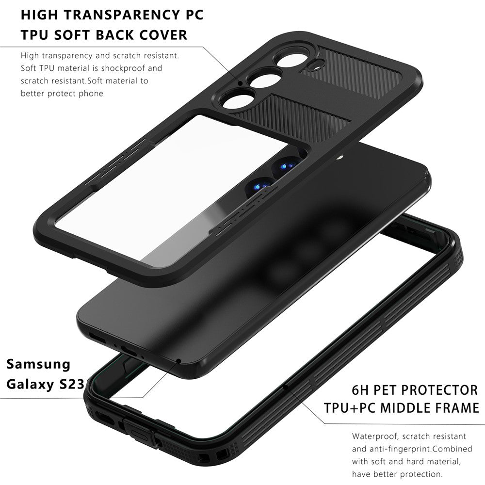 Capa Waterproof para Samsung Galaxy S26 Plus S947, ShellBox, Preta