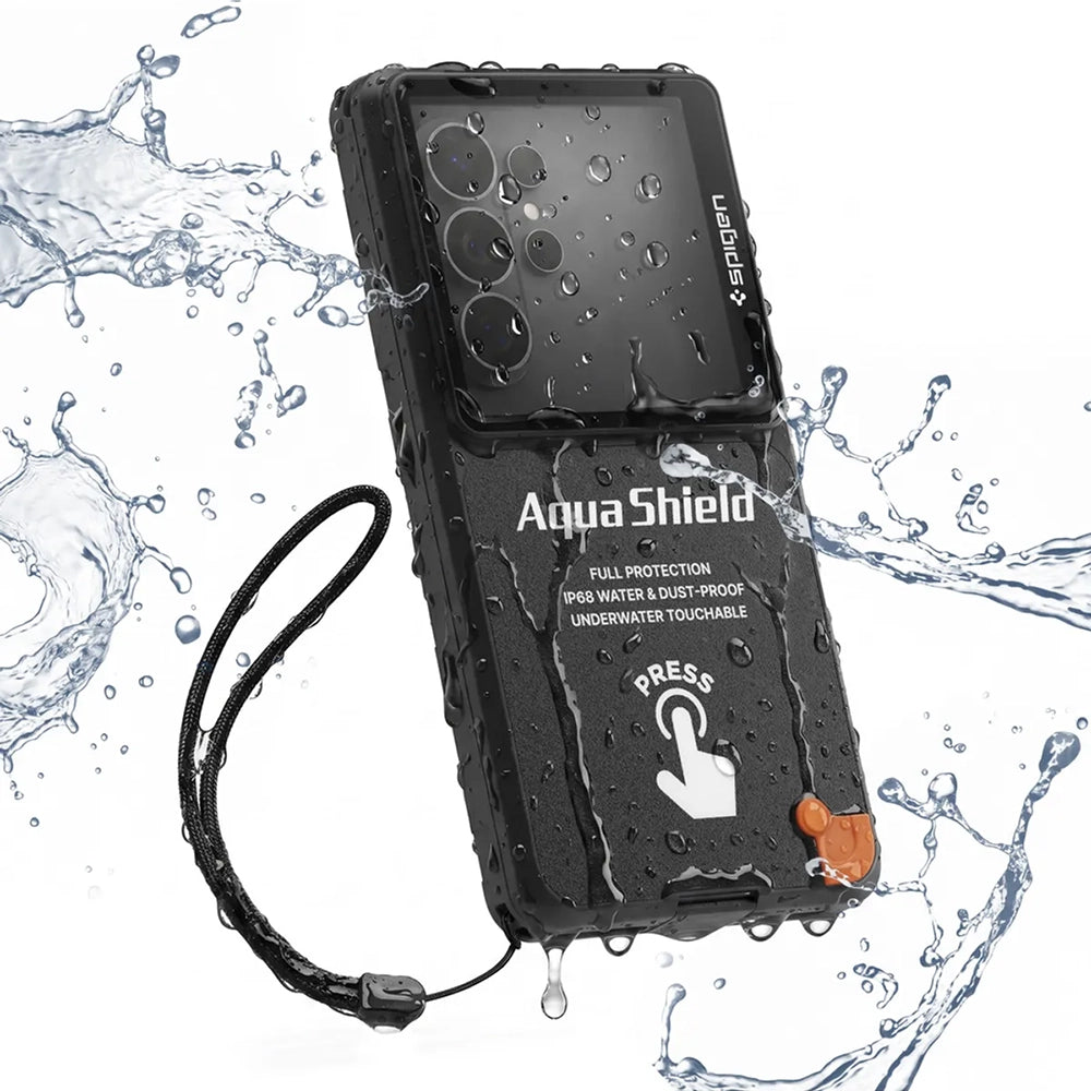 Capa Universal Impermeável Spigen, Aqua Shield A604, Preta ACS11675