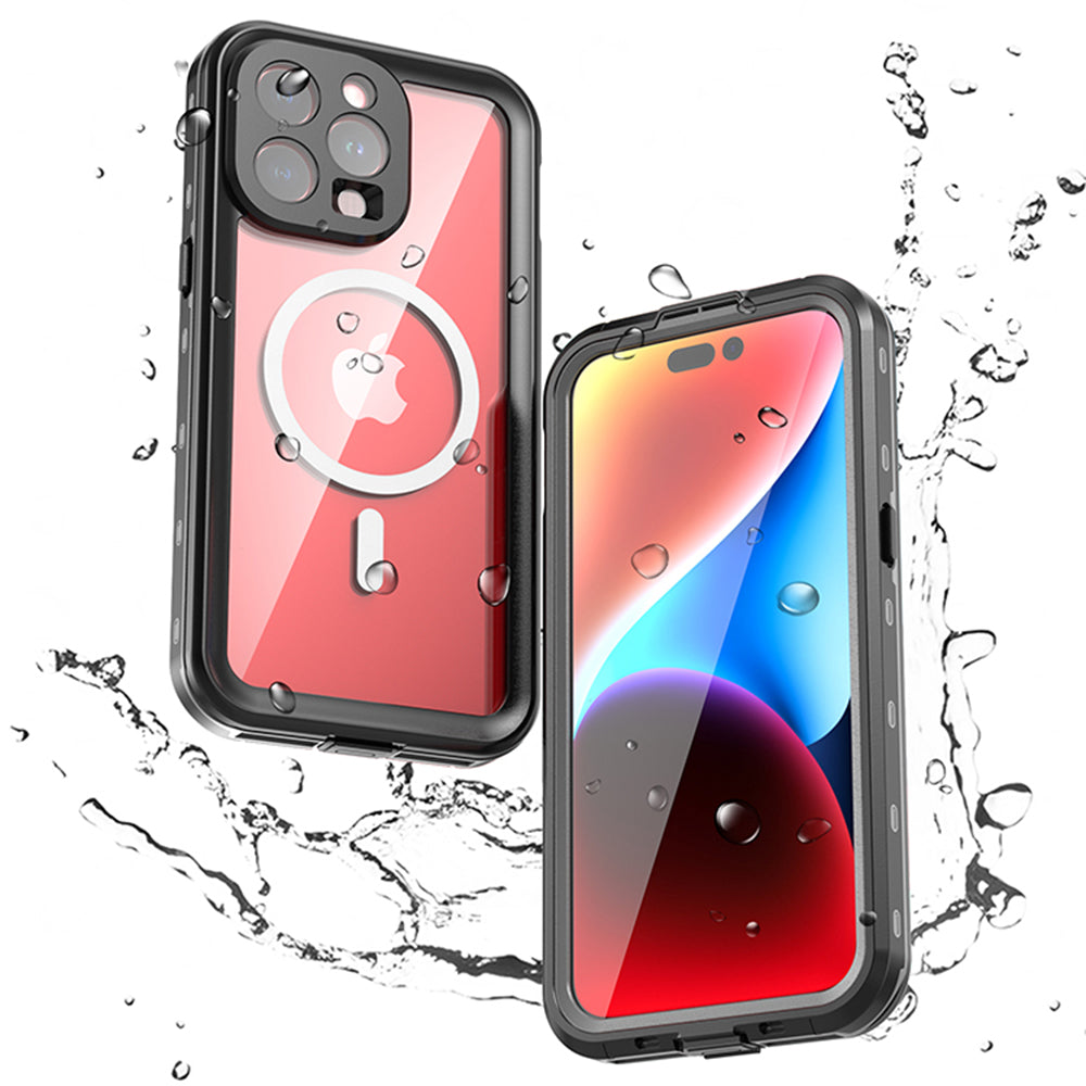 Capa Waterproof MagSafe para Apple iPhone 15 Pro Max, ShellBox, Preta