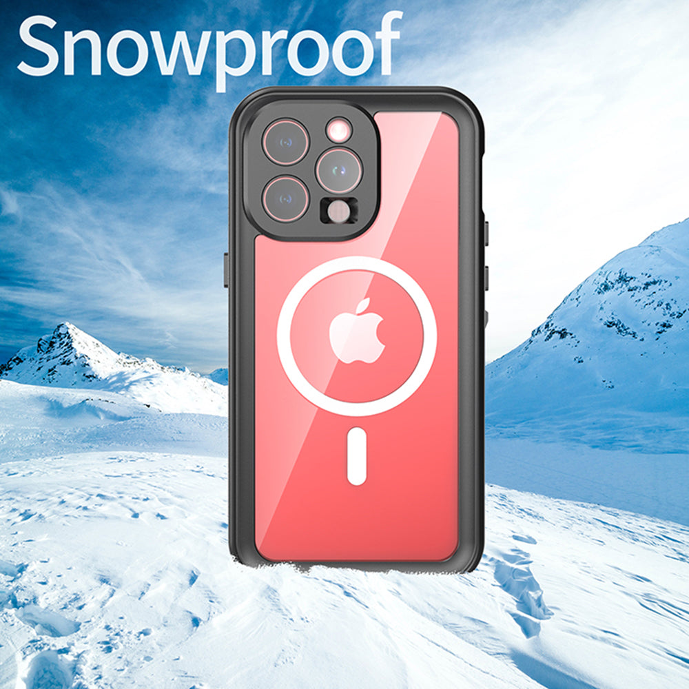 Capa Waterproof MagSafe para Apple iPhone 15 Pro Max, ShellBox, Preta