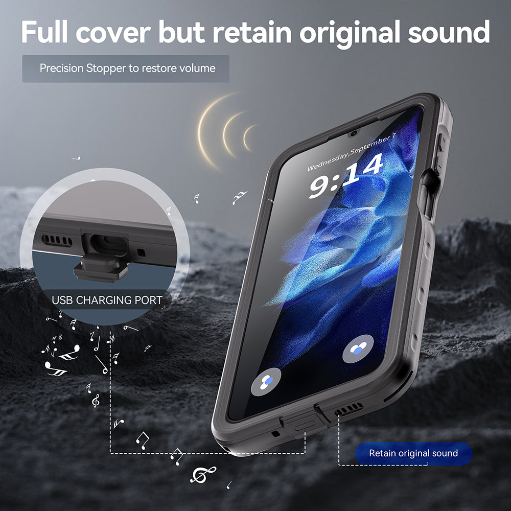Capa Impermeável para Samsung Galaxy A16 5G A166 / A16 4G A165, ShellBox, Preta