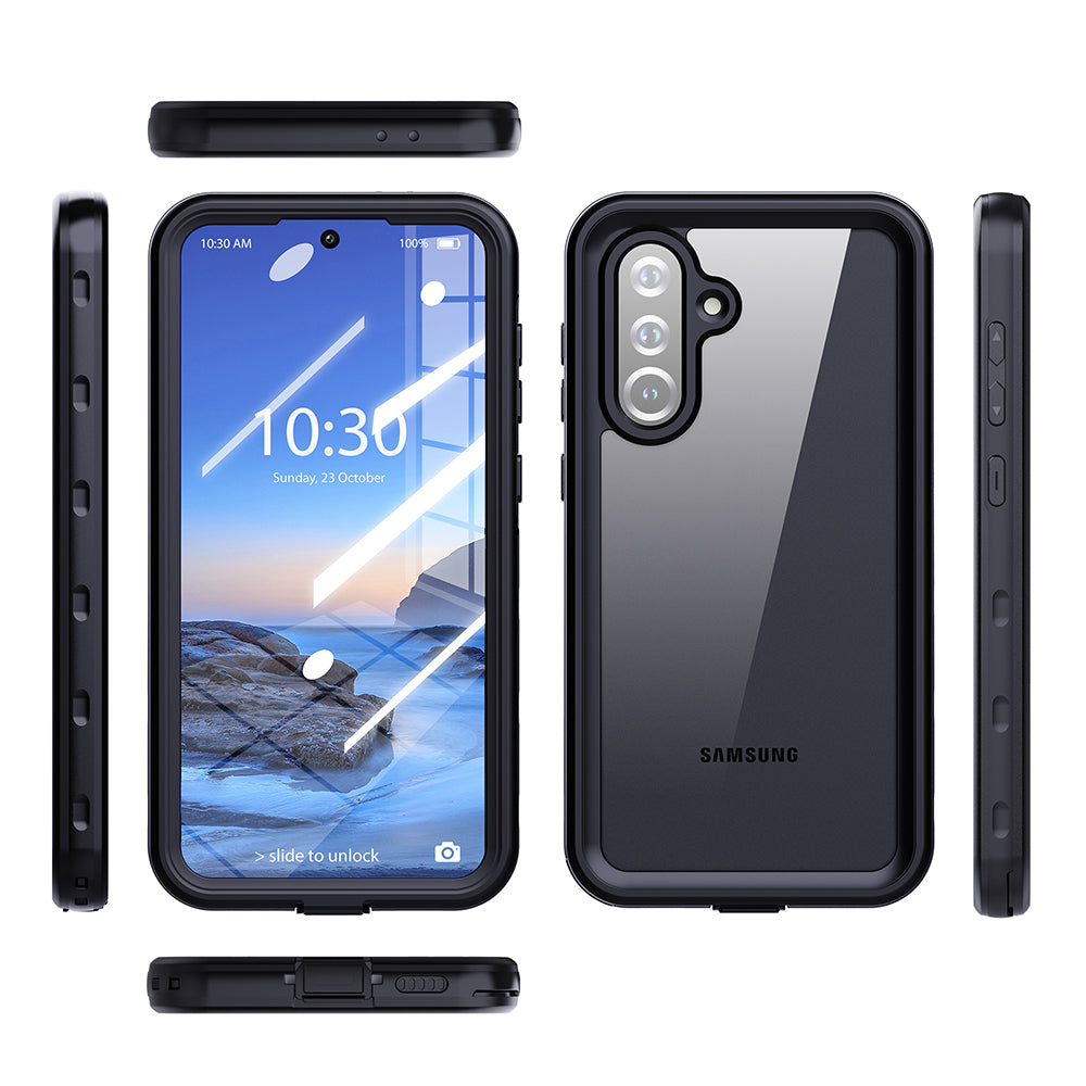 Capa à prova de água para Samsung Galaxy A36 A366, ShellBox, Preta