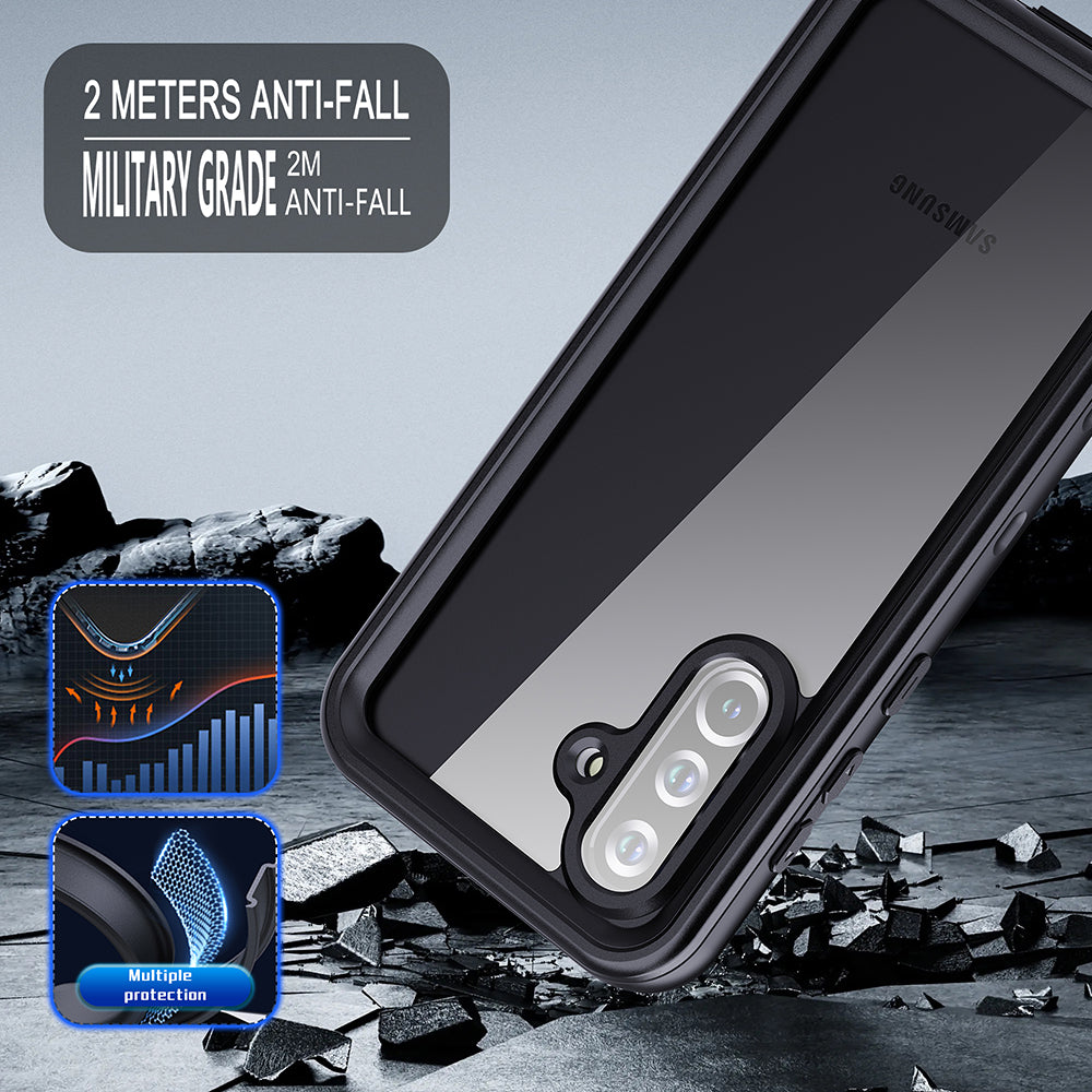 Capa à prova de água para Samsung Galaxy A36 A366, ShellBox, Preta