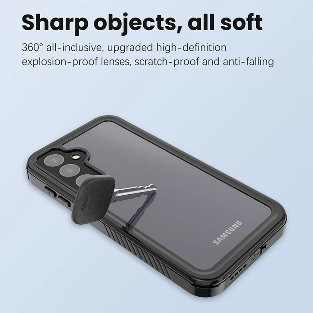 Capa à prova de água para Samsung Galaxy A55 5G A556, ShellBox, Preta