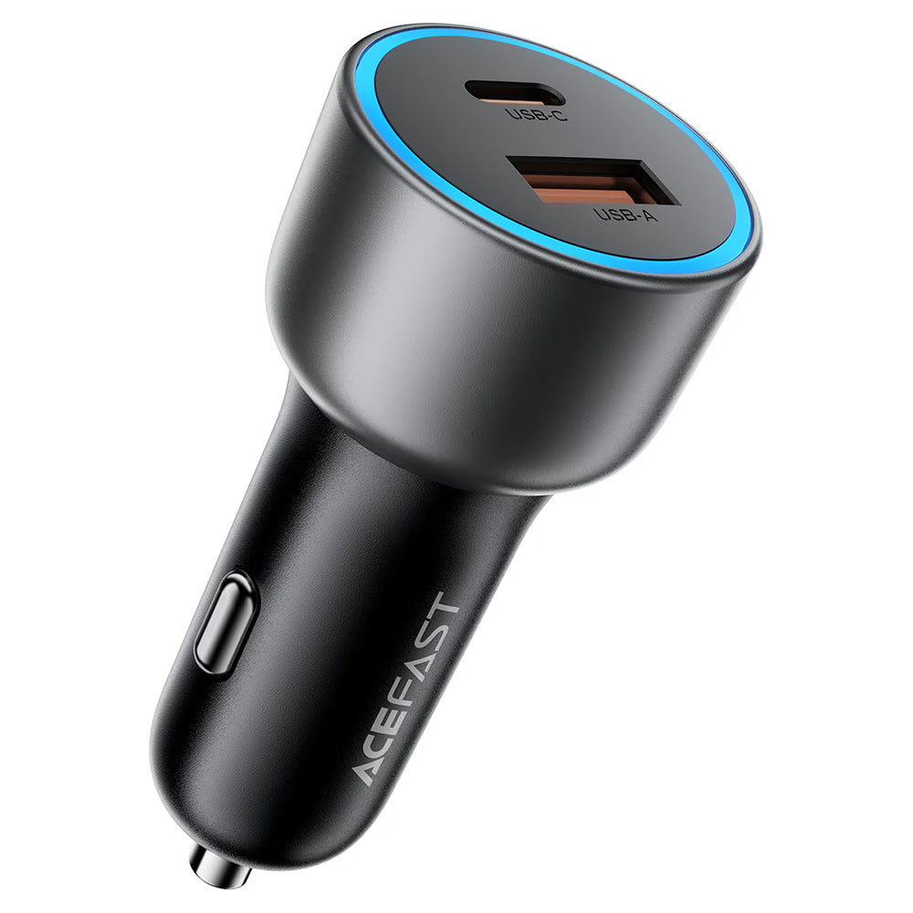 Carregador Automóvel Acefast B21, 75W, 3A, 1 x USB-A - 1 x USB-C, Cinzento