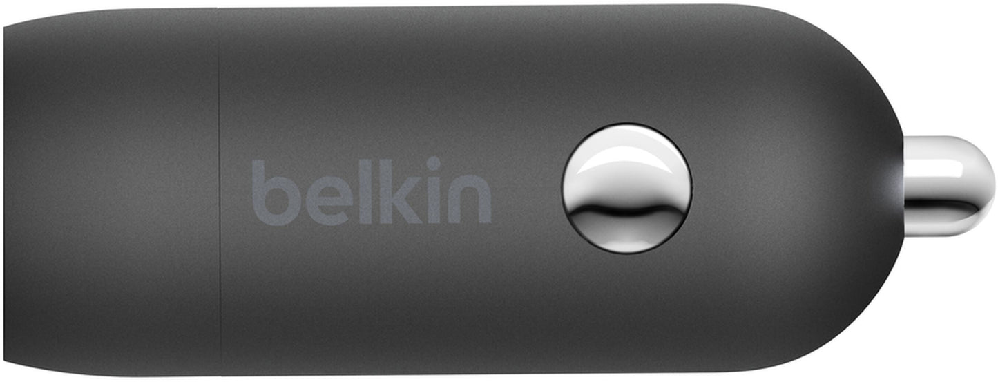 Carregador Automóvel com Cabo USB-C Belkin BoostCharge, 30W, 3A, 1 x USB-C, Preto CCA004bt1MBK-B6