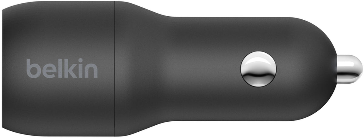 Carregador Automóvel com Cabo Lightning Belkin BoostCharge Dual, 24W, 2.4A, 2 x USB-A, Preto CCD001bt1MBK