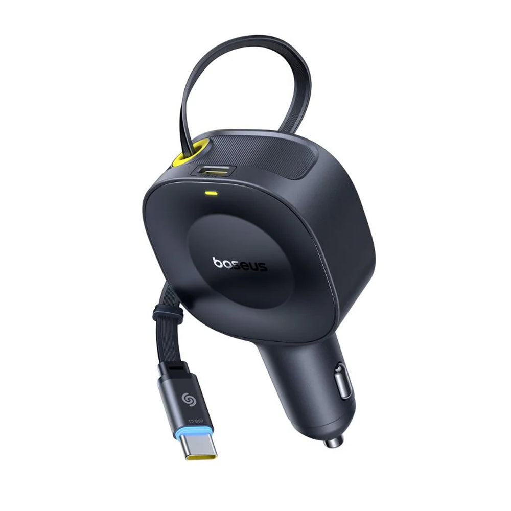 Carregador Auto com Cabo USB-C Baseus PrimeTrip VR2, 30W, 3A, 1 x USB-C, Preto C0206400