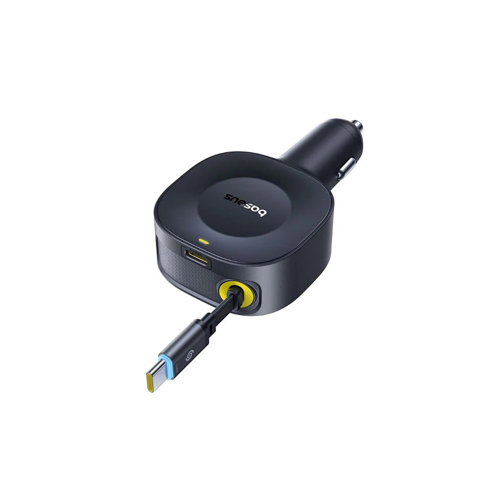 Carregador Auto com Cabo USB-C Baseus PrimeTrip VR2, 30W, 3A, 1 x USB-C, Preto C0206400