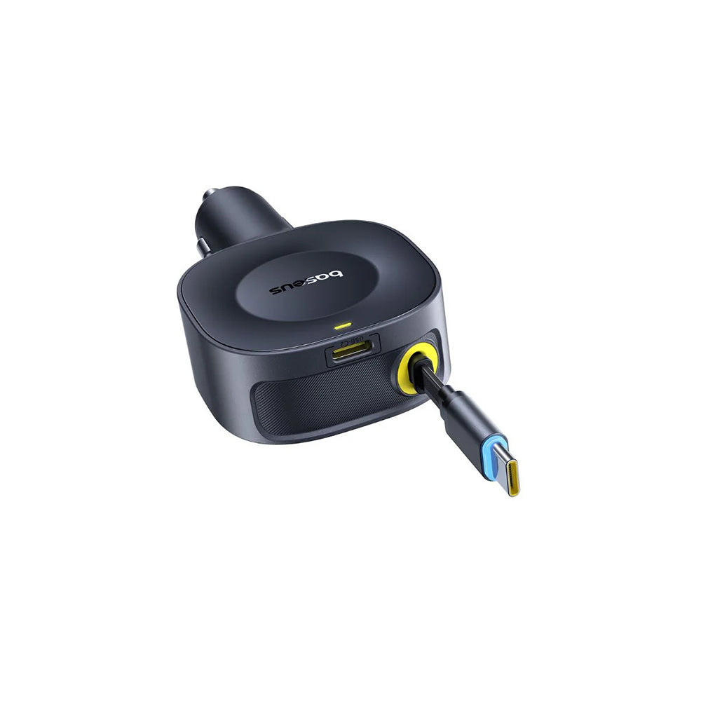 Carregador Auto com Cabo USB-C Baseus PrimeTrip VR2, 30W, 3A, 1 x USB-C, Preto C0206400