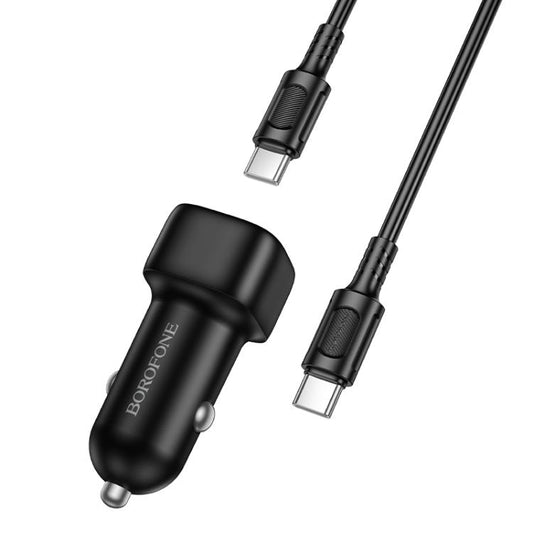 Carregador Auto com Cabo USB-C Borofone BZ34A Cloud, 20W, 3A, 1 x USB-C, Preto