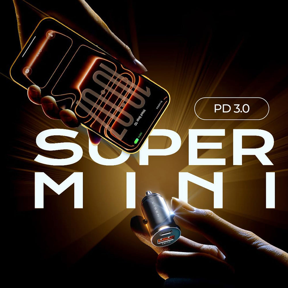 Carregador Auto com Cabo USB-C / Lightning Lisen, 48W, 3A, 1 x USB-A - 1 x USB-C, Preto YL0223080035