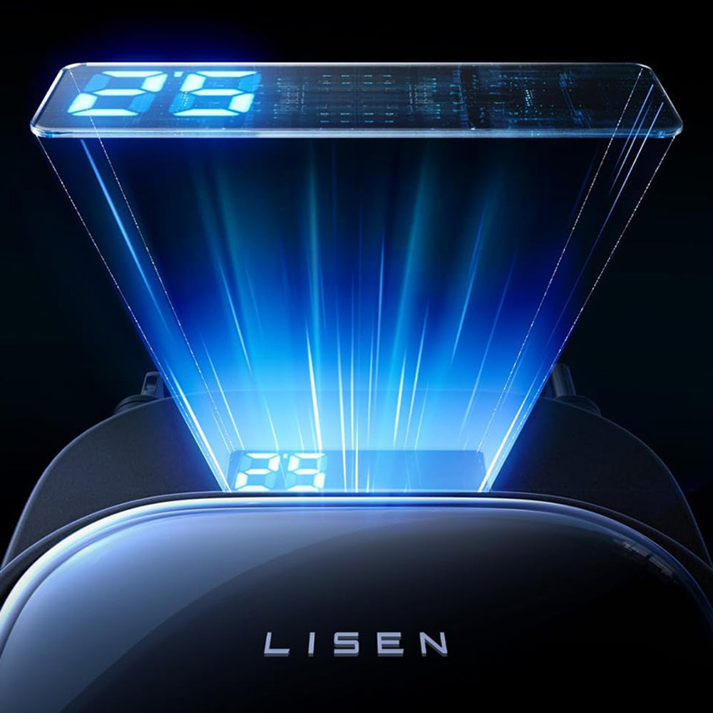 Carregador Auto com Cabo USB-C / Lightning Lisen Display, 96W, 3A, 1 x USB-A - 1 x USB-C, Preto YL0224080017