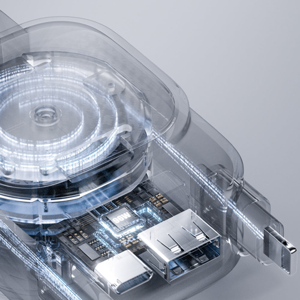 Carregador Auto com Cabo USB-C / Lightning Lisen Display, 96W, 3A, 1 x USB-A - 1 x USB-C, Preto YL0224080017