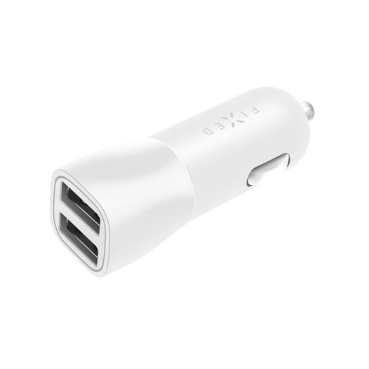 Carregador Auto Fixed, 15.5W, 3A, 2 x USB-A, Branco