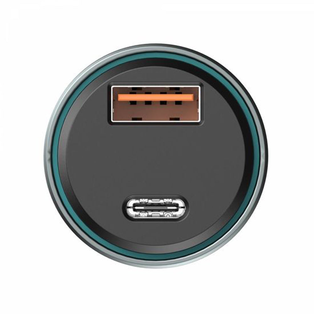 Carregador Auto HAVIT CC2017, 45W, 3A, 1 x USB-A - 1 x USB-C, Preto Azul