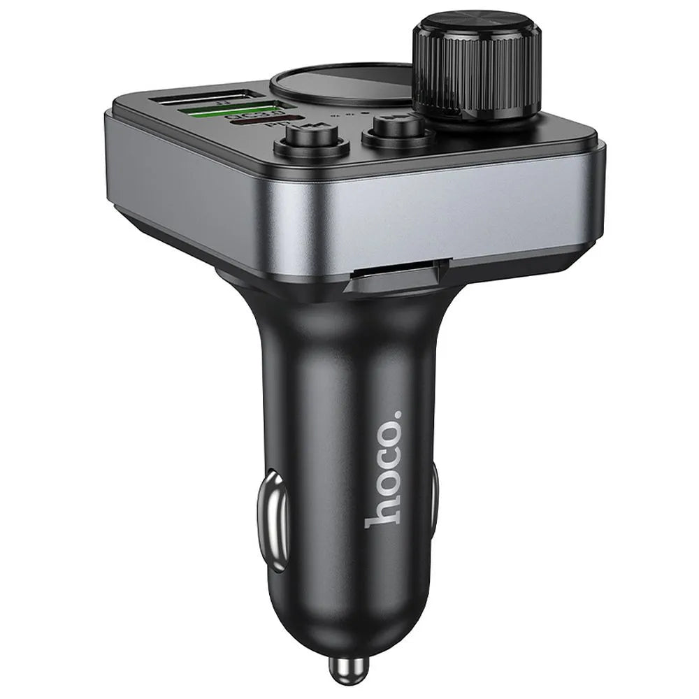 Modulador FM Bluetooth HOCO E86, 2 x USB-A - 1 x USB-C - 1 x microSD