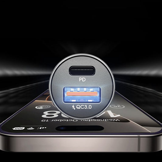 Carregador Auto Lisen, 36W, 3A, 1 x USB-A - 1 x USB-C, Conjunto 2 peças, Preto YL0223080038