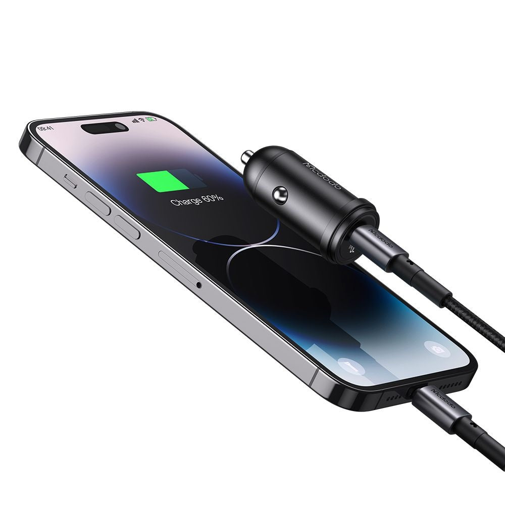 Carregador Auto McDodo CC-7491 Obsidian, 30W, 3A, 1 x USB-C, Preto