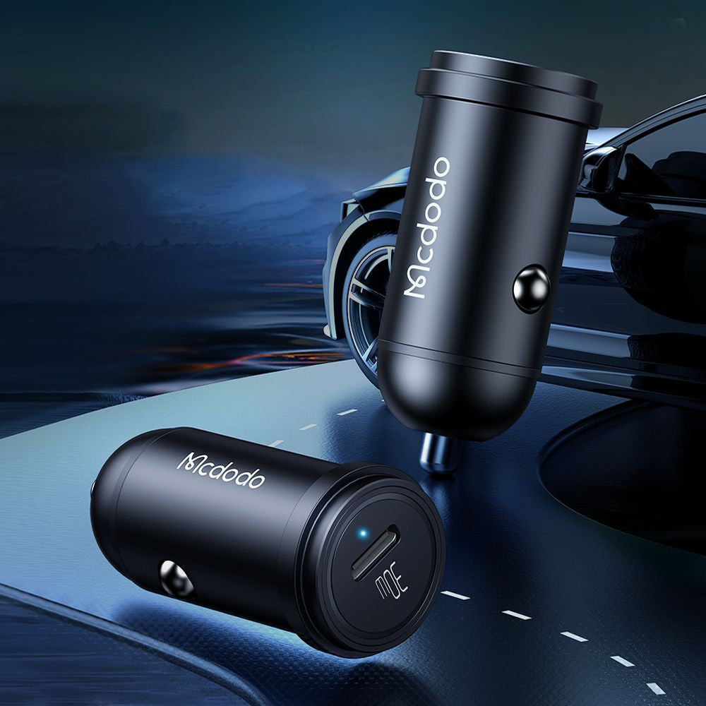 Carregador Auto McDodo CC-7491 Obsidian, 30W, 3A, 1 x USB-C, Preto