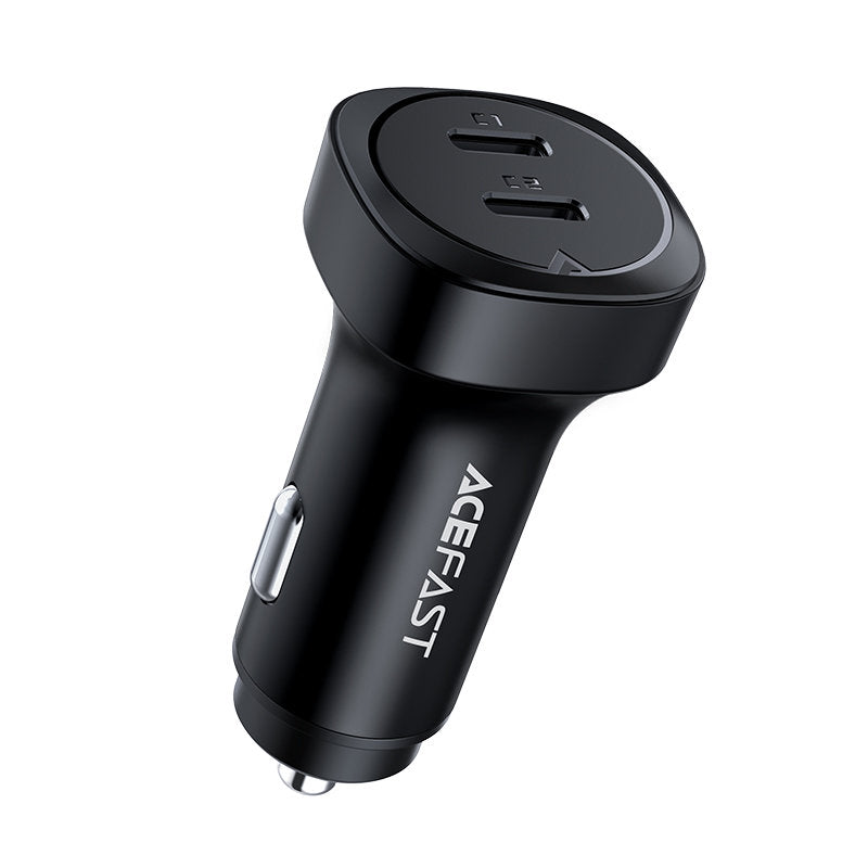 Carregador Auto Acefast B2, 72W, 3A, 2 x USB-C, Preto