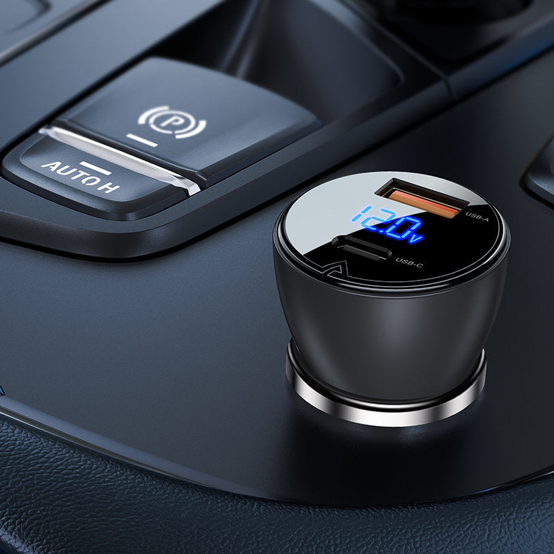 Carregador Automóvel Acefast B6, 63W, 3.6A, 1 x USB-A - 1 x USB-C, Preto