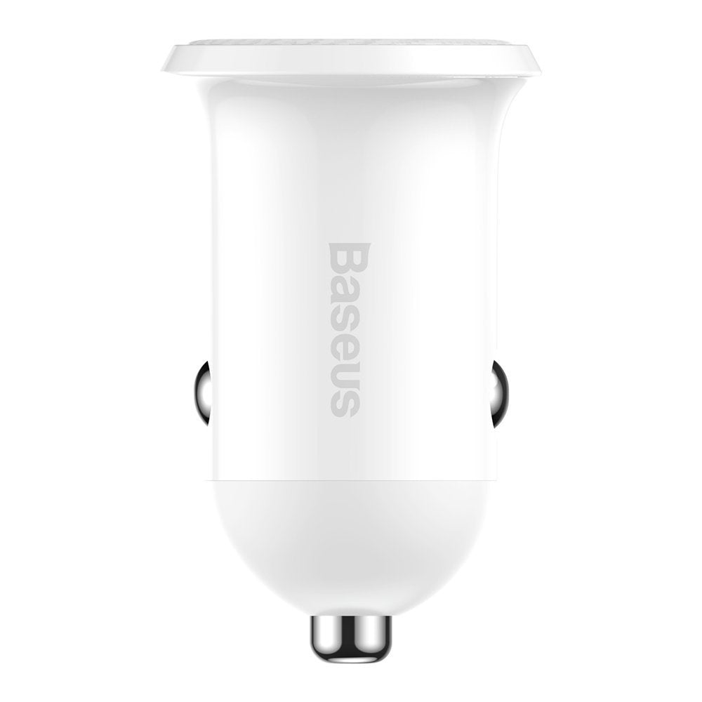 Carregador de isqueiro Baseus Grain Pro, 24 W, 2,4 A, 2 x USB-A, branco CCALLP-02