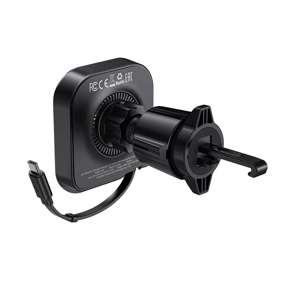Carregador Auto Wireless Acefast D32, 15W, 1.67A, Preto