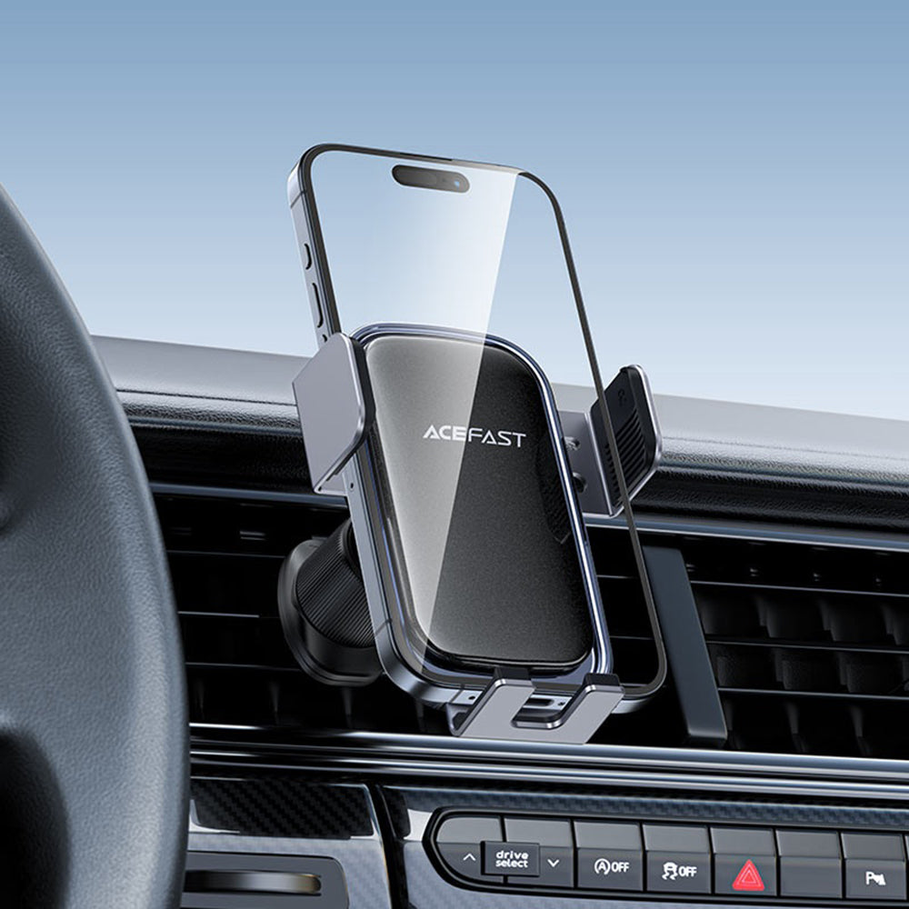 Suporte para Carro Acefast D39 com Painel Solar, Universal, Preto