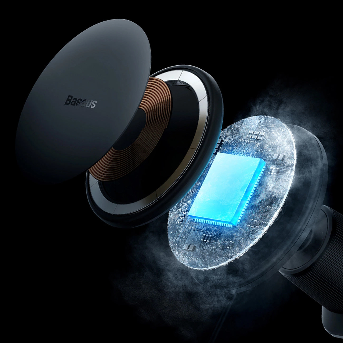 Carregador Auto Sem Fios Baseus CW01, 15W, 1.67A, Preto C40141001111-00